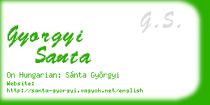 gyorgyi santa business card