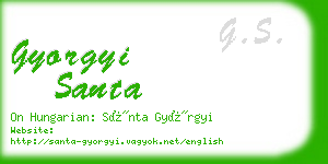 gyorgyi santa business card